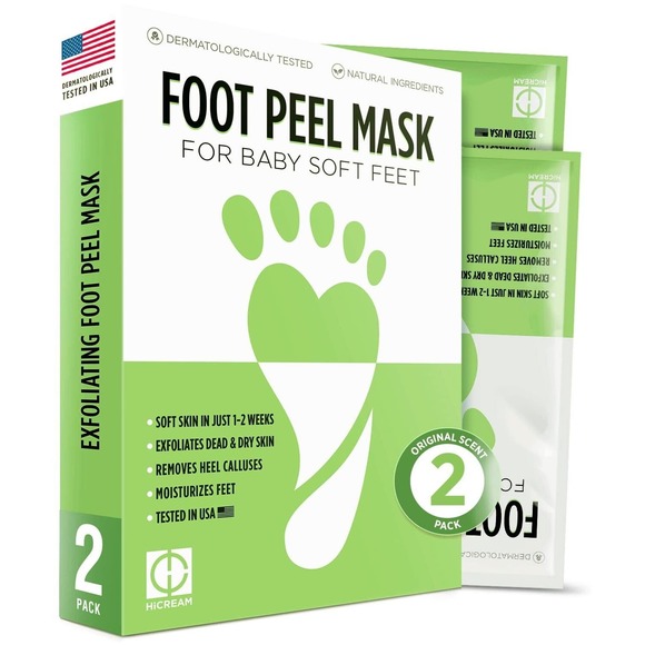 Foot Peel Mask- 2 Pairs of Regular Skin Exfoliating Foot mask For Cracked Heels - Picture 1 of 5